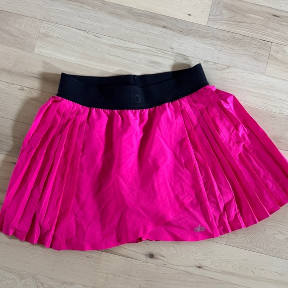 Alo-Aces Bright Pink Tennis Skirt-S - Picture 1 of 7
